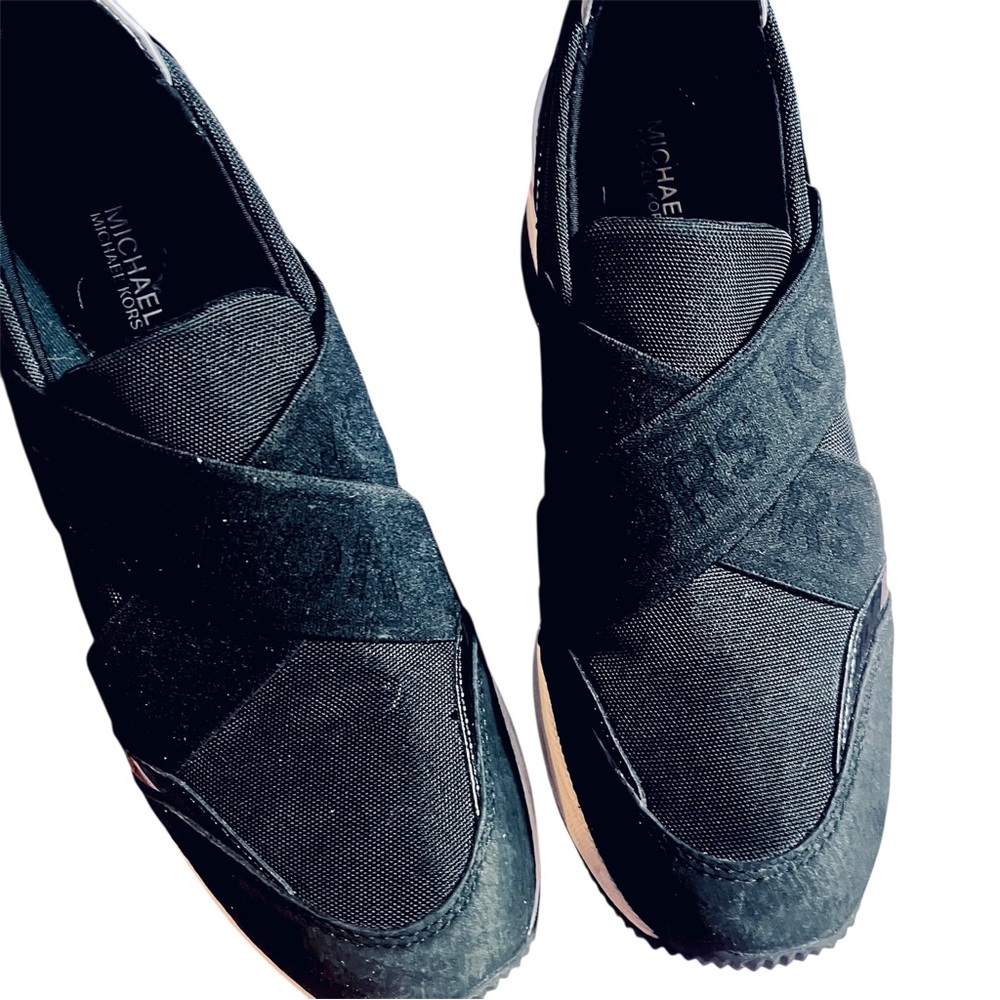 Michael Kors Geena Slip-On Trainers Black & Silver Size 6.5M for Ladies - Picture 8 of 10